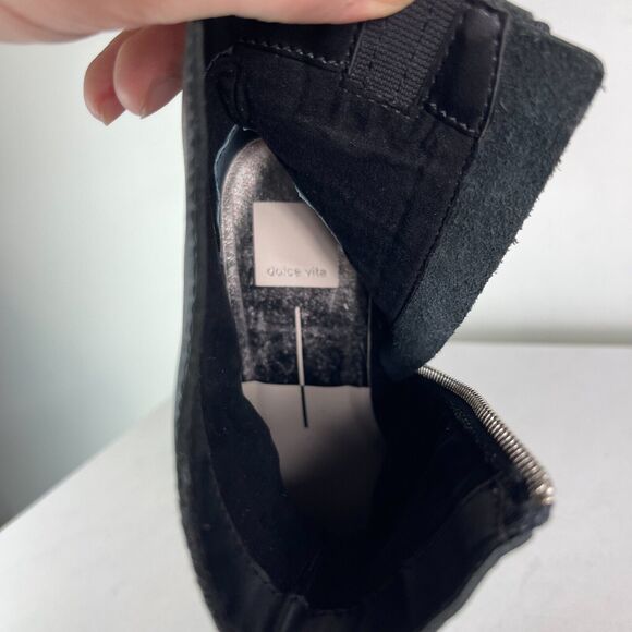 Dolce Vita NWOB Women's Volli Pointed Toe Leather Ankle Boots Black Size 6 - Picture 6 of 7